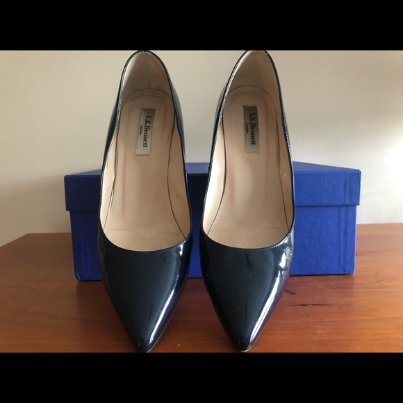 LK Bennett Shoes - LK Bennet Patent Navy Heels